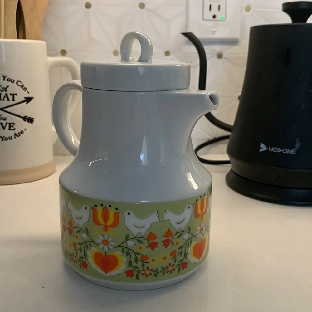 VINTAGE Bird Capistrano Japan 60s 70s Coffee Tea Pot